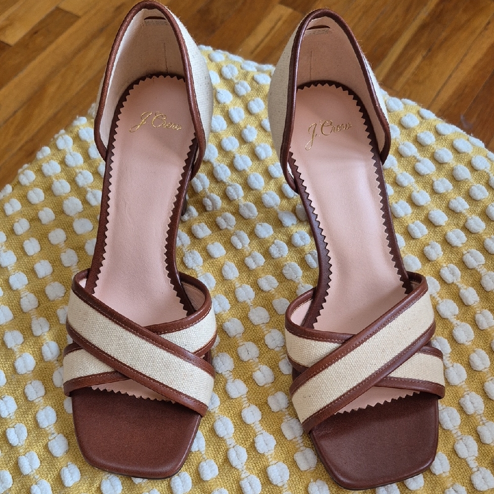 J. Crew Canvas Heels